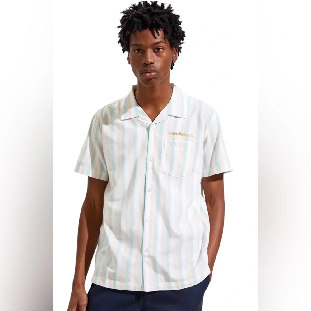 Loser Machine Hellsgate Woven Button Up Shirt - Size Medium - As Seen On OBX - Picture 2 of 5